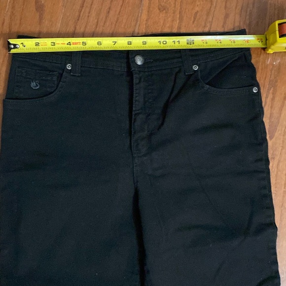 Gloria Vanderbilt vintage black high waste jeans size 12P - Picture 7 of 10